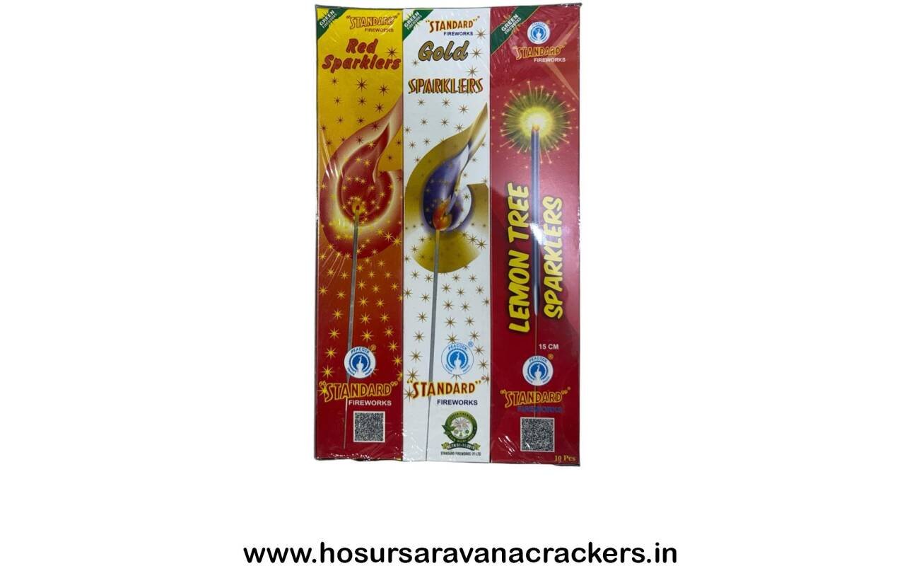 15cm Tri color Sparklers - buy online at Hosurcrackers, Hosur
