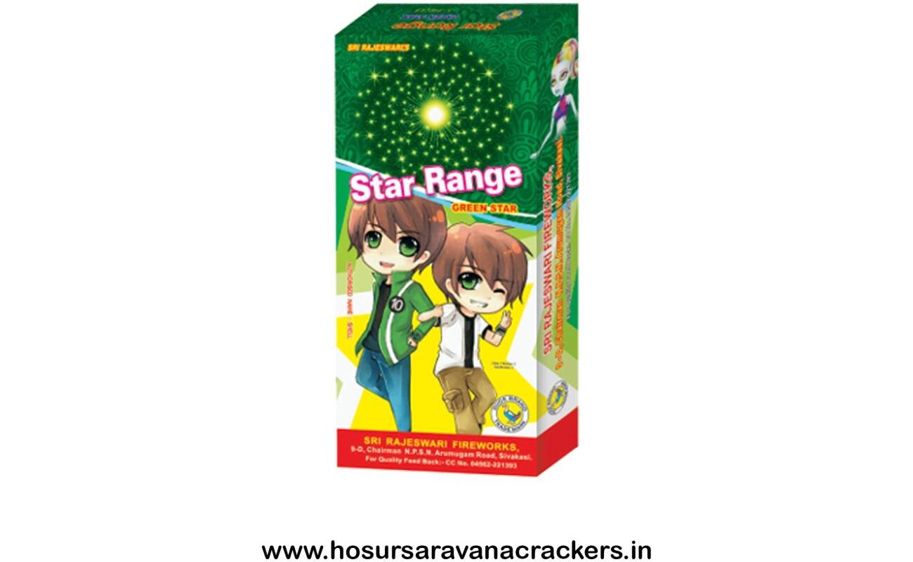 2.5″ Green Star (3pcs) Comets - buy online at Hosurcrackers, Hosur