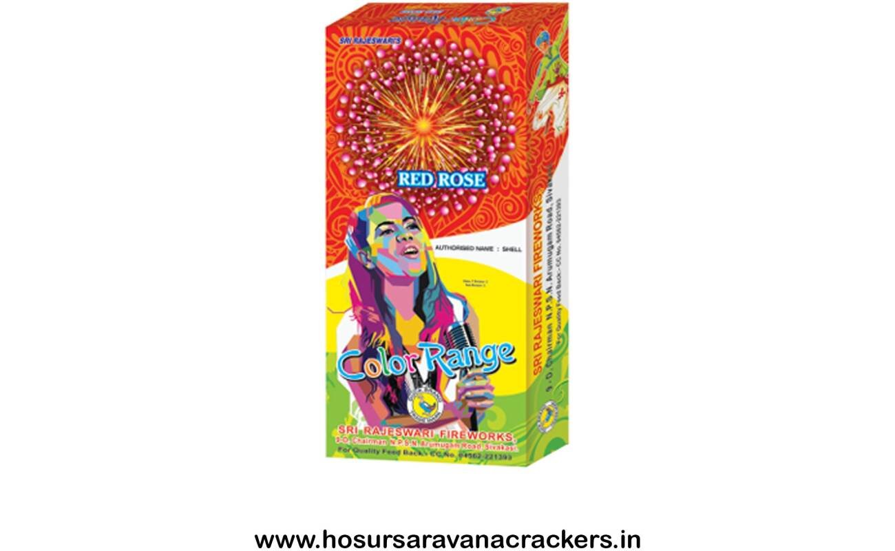2.5″ Red Rose (3pcs) Comets - buy online at Hosurcrackers, Hosur