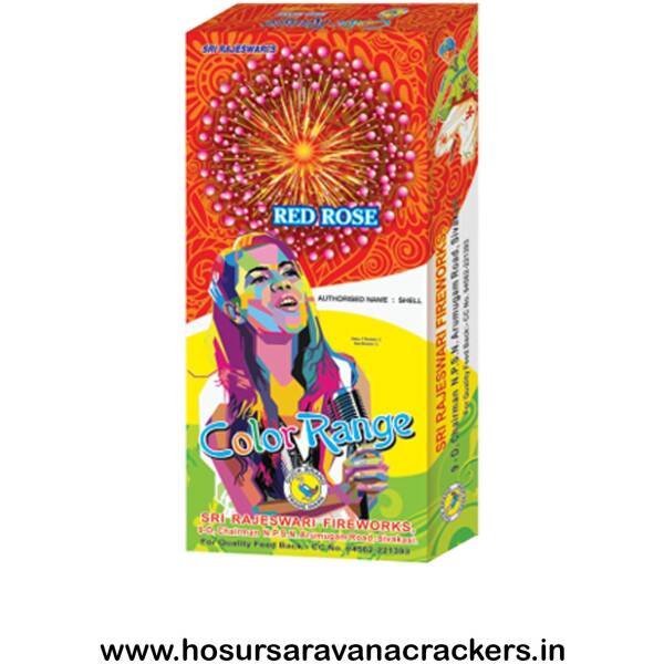 2.5″ Red Rose (3pcs) Comets - buy online at Hosurcrackers, Hosur