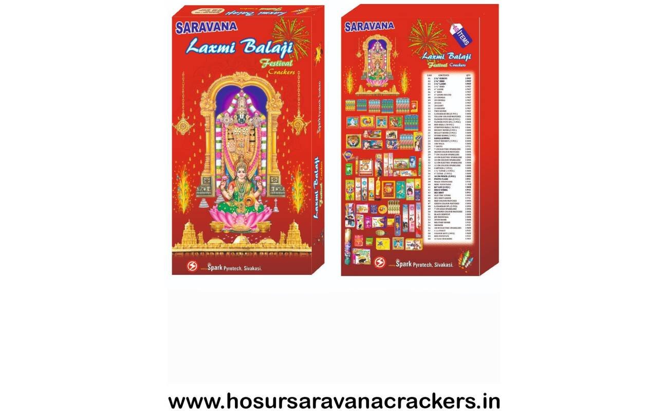 60 Item Laxmi Balaji Gift box - buy online at Hosurcrackers, Hosur