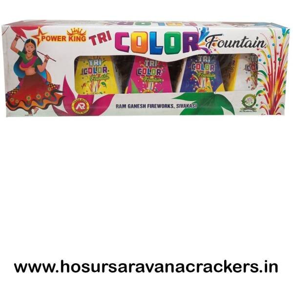 Tri Color Fountain Flower pots - buy online at Hosurcrackers, Hosur