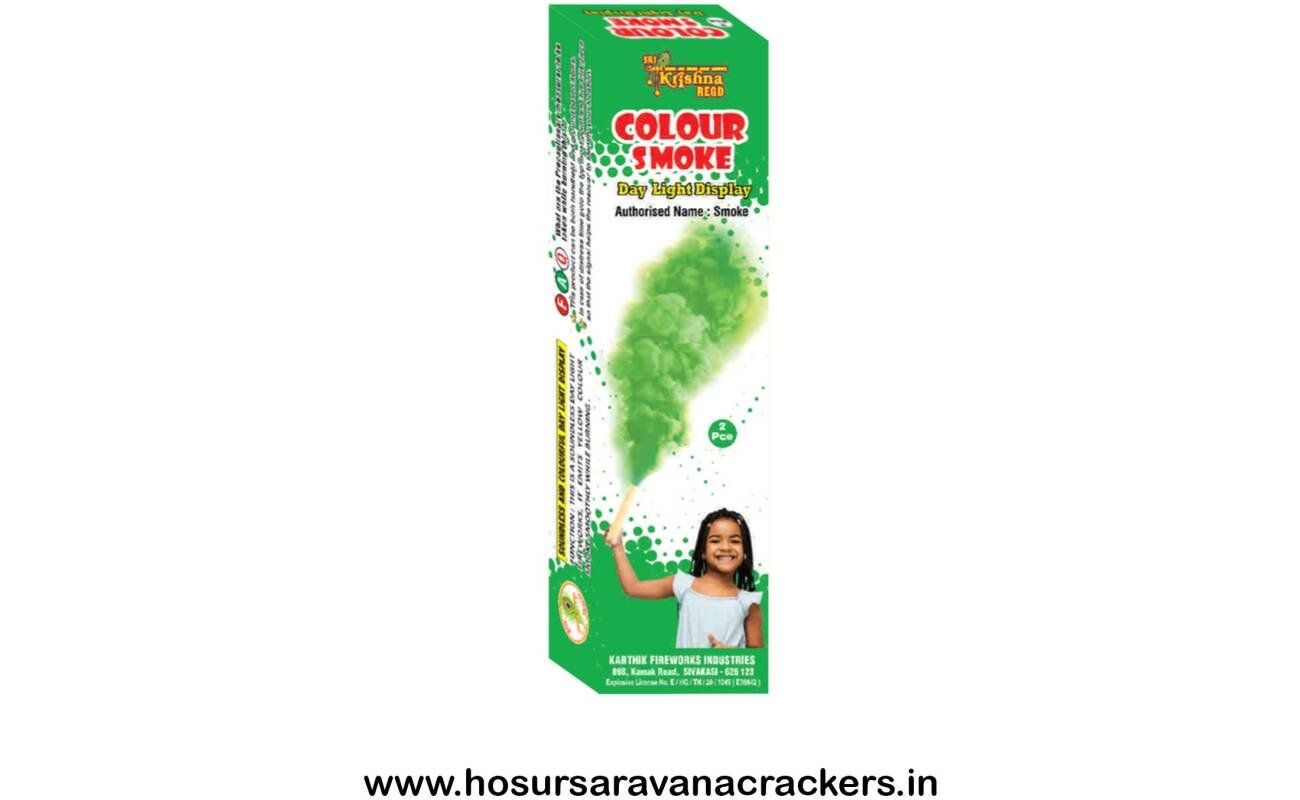 Colour Smoke Green (2pcs) Confetti - buy online at Hosurcrackers, Hosur