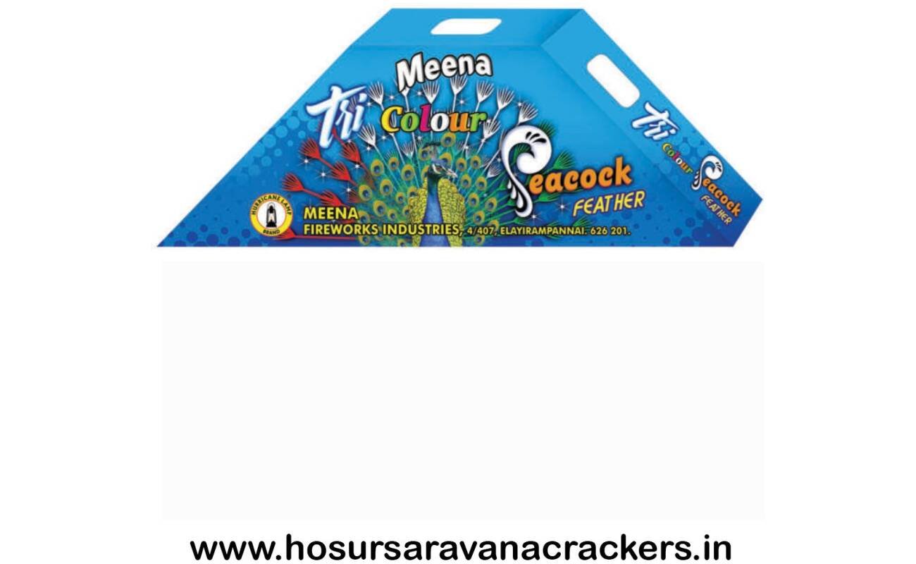 Tri Colour Peacock (meena) New Arrivals - buy online at Hosurcrackers, Hosur